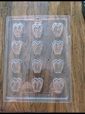 Clear Plastic Candy Mold Flip Flop Shapes